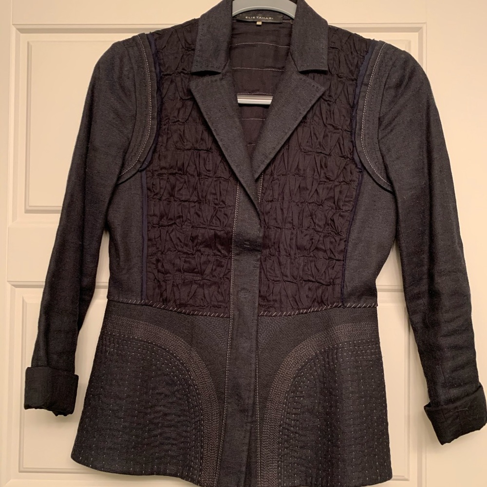 Textured Navy Blazer